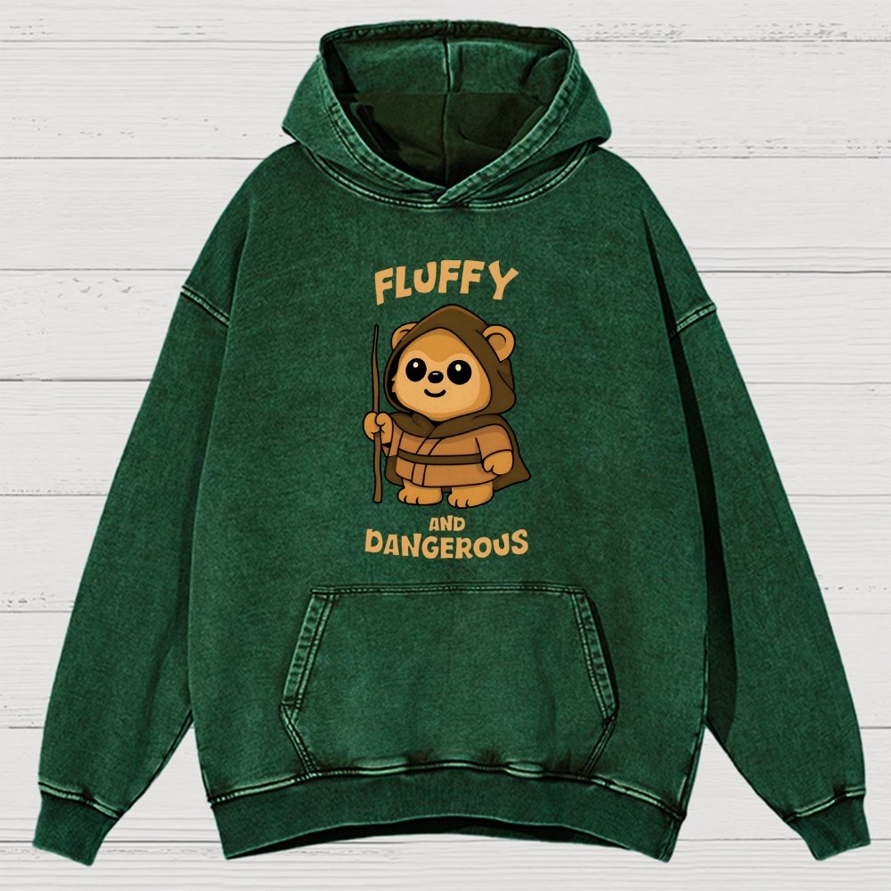 Fluffy And Dangerous Vintage Distressed Hoodie