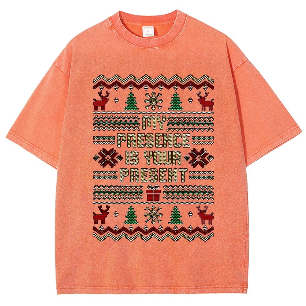My Presence Is Your Present Vintage Distressed T-shirt