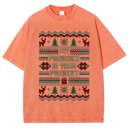 My Presence Is Your Present Vintage Distressed T-shirt