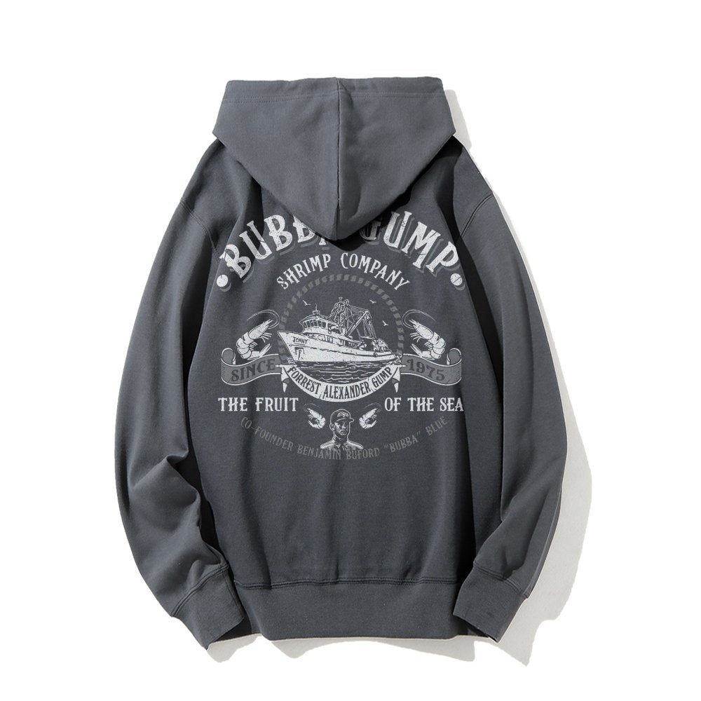 The Fruit Of The Sea Printed Back Unisex Cotton Hoodie