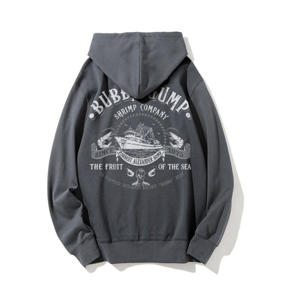 The Fruit Of The Sea Printed Back Unisex Cotton Hoodie