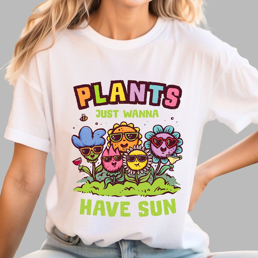 Plants Just Wanna Have Sun Geek T-Shirt