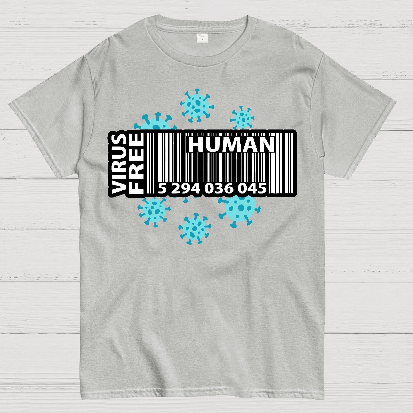 Human virus Bar Code，Funny virus Geek T-Shirt