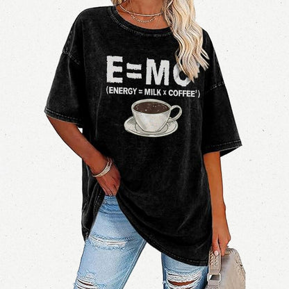 Funny Energy milk coffee science Vintage Distressed T-shirt