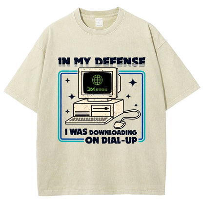 Defense Protocol Dial-Up Vintage Distressed T-shirt