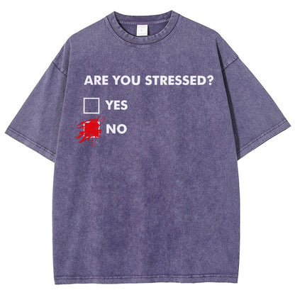 Fuuny Word Are You Stressed No Vintage Distressed T-shirt