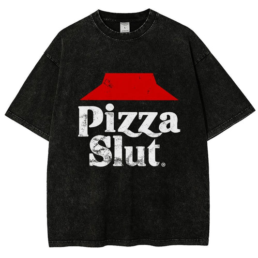 Pizza Slut Vintage Distressed T-shirt