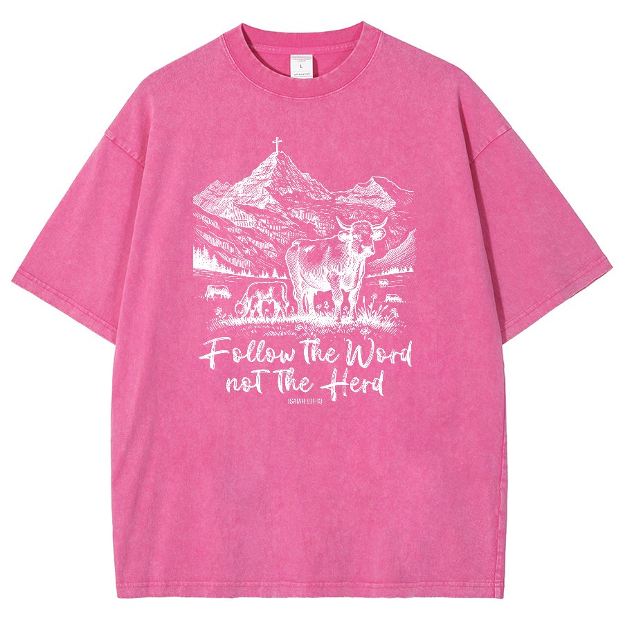 Follow The Word Not The Herd Vintage Distressed T-shirt