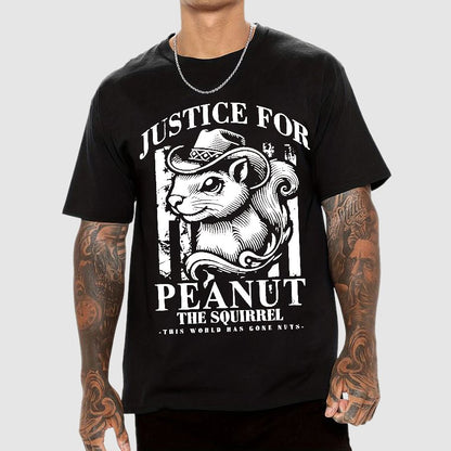 Justice For Peanut The Squirrel This World Has Gone Nuts Geek T-Shirt