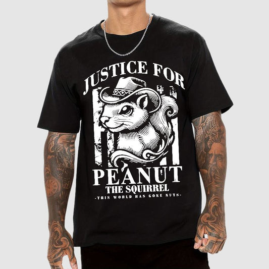 Justice For Peanut The Squirrel This World Has Gone Nuts Geek T-Shirt