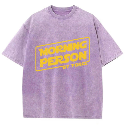 Morning Person By Force Vintage Distressed T-shirt
