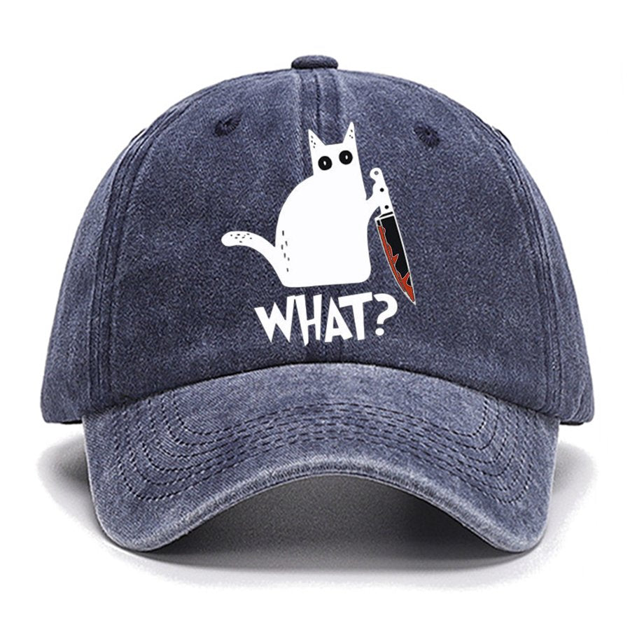 Sarcastic Funny Black Cat Cotton Hat