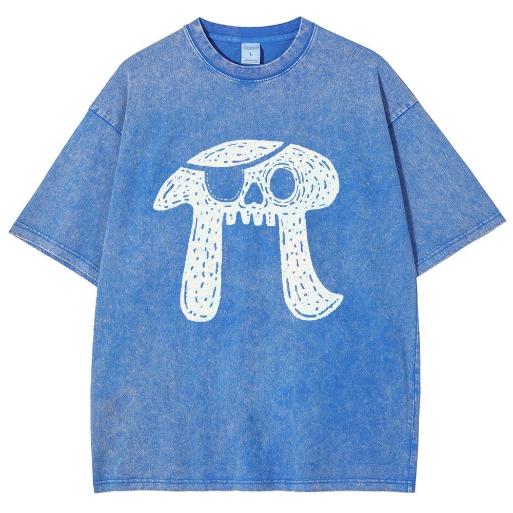 Pi-rate Skull Vintage Distressed T-shirt
