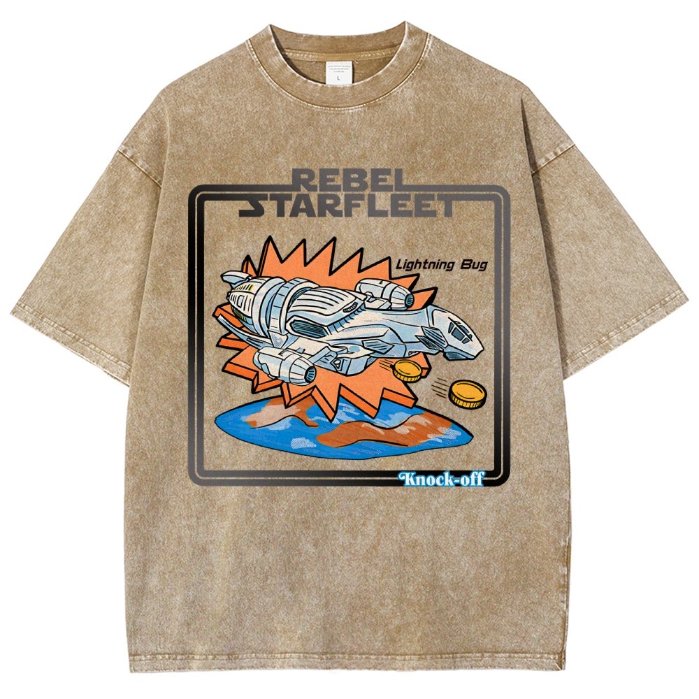 Lightning Bug Knock-off Spaceship Vintage Distressed T-shirt