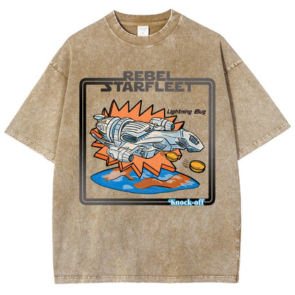 Lightning Bug Knock-off Spaceship Vintage Distressed T-shirt