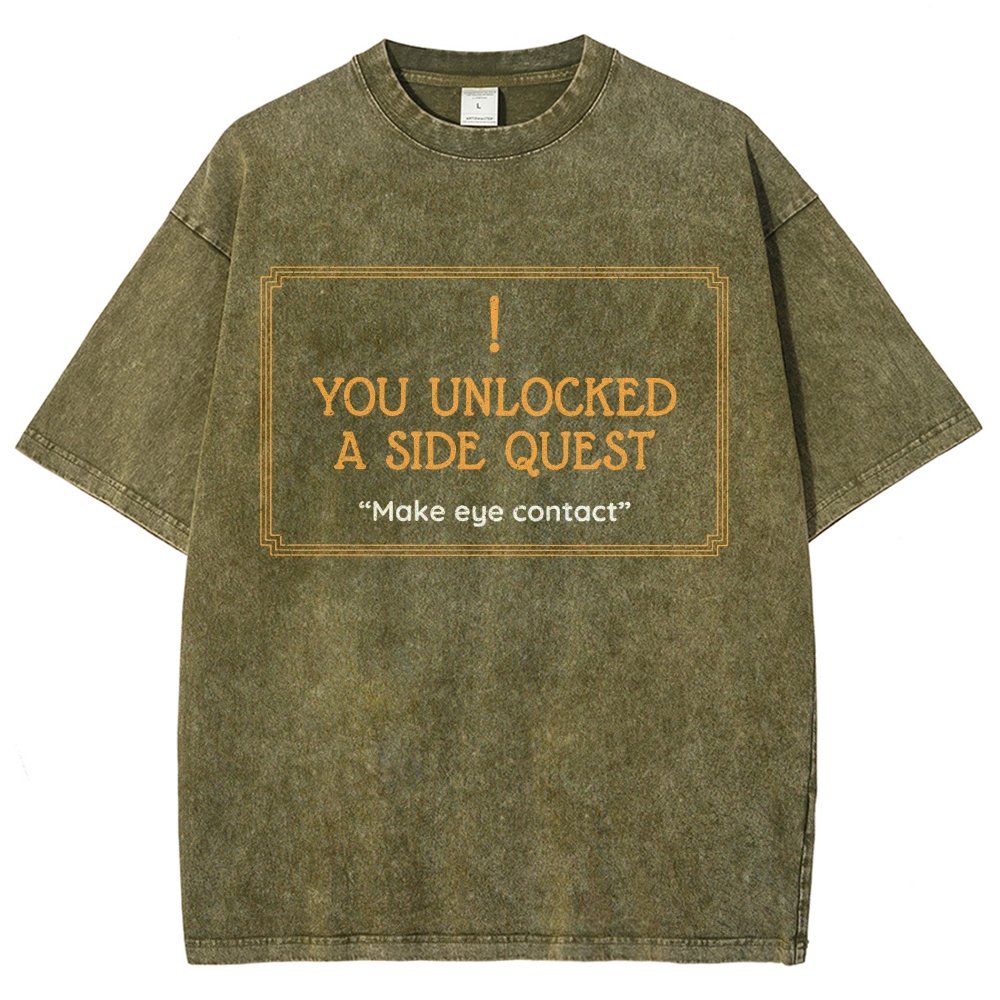 Unlocked Side Quest Vintage Distressed T-shirt