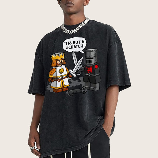 King Vs Knight Vintage Distressed T-shirt