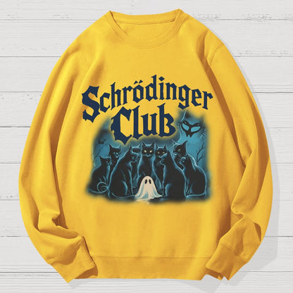 Schrödinger Cat club Halloween Geek Cotton Sweatshirt