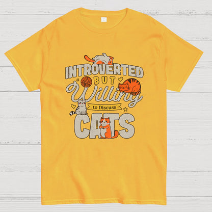 Willing to Discuss Cats Geek T-Shirt