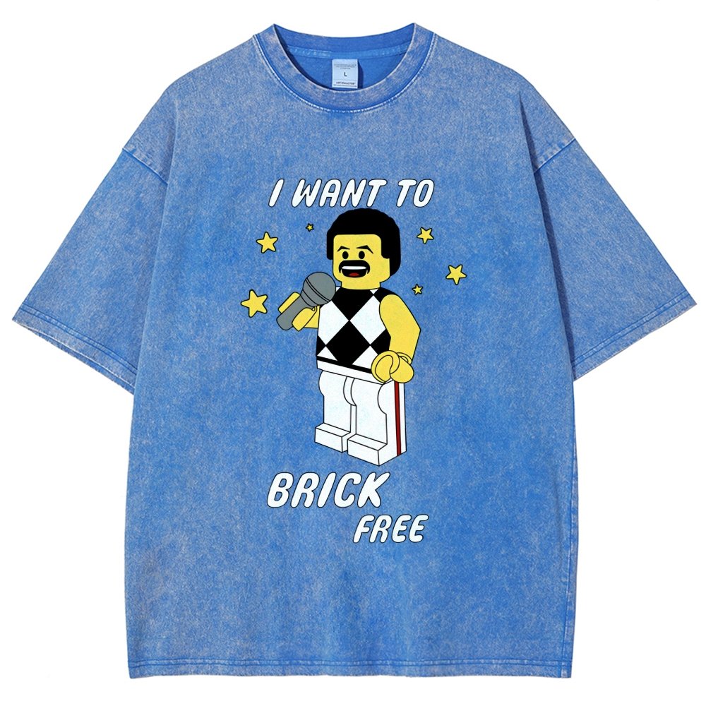I Want To Brick Free Vintage Distressed T-shirt