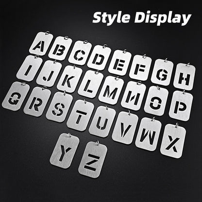 Your Exclusive Letter, Stainless Steel Square Pendant Necklace