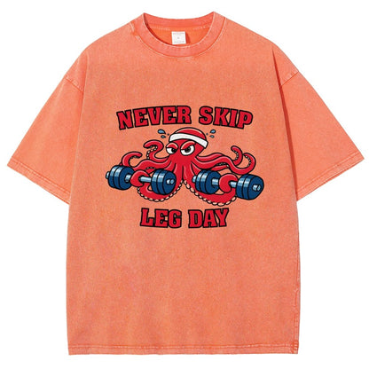 Octo-Leg Day Vintage Distressed T-shirt