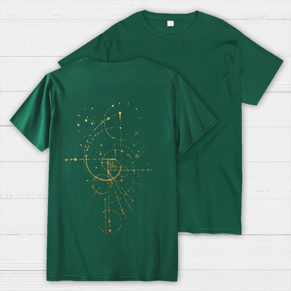 Fibonacci Nerdy  Back Printing Geek T-Shirt
