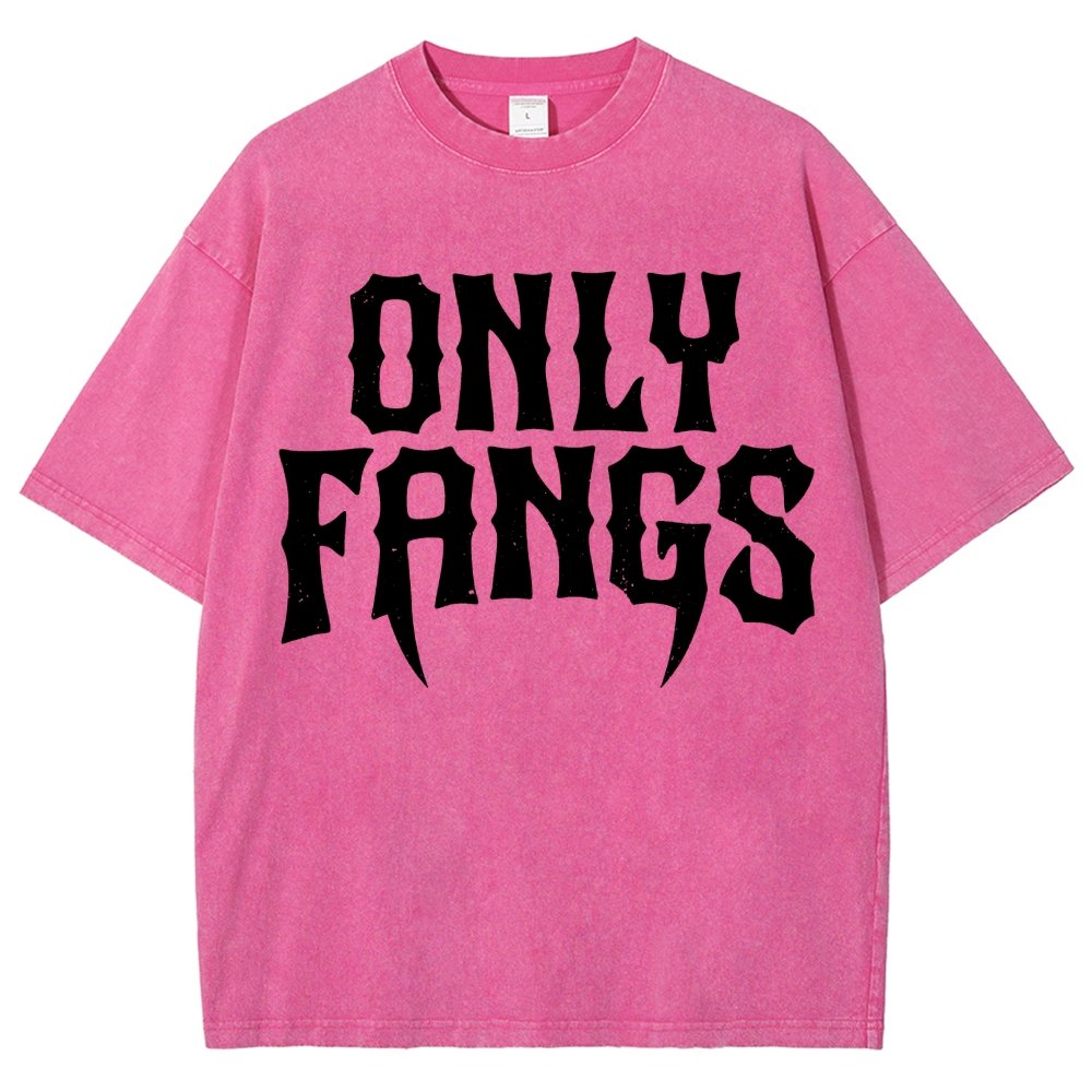 Only Fangs Vintage Distressed T-shirt