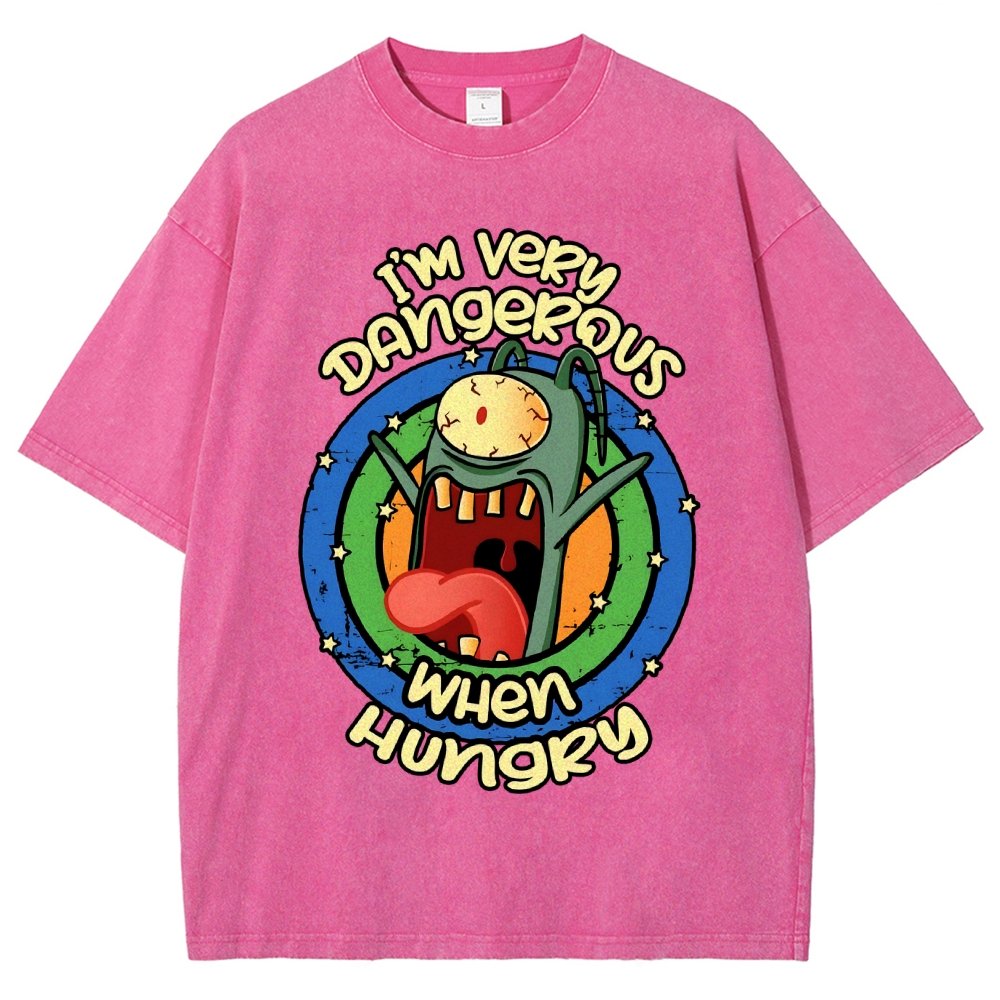 Very Dangerous When Hungry Vintage Distressed T-shirt