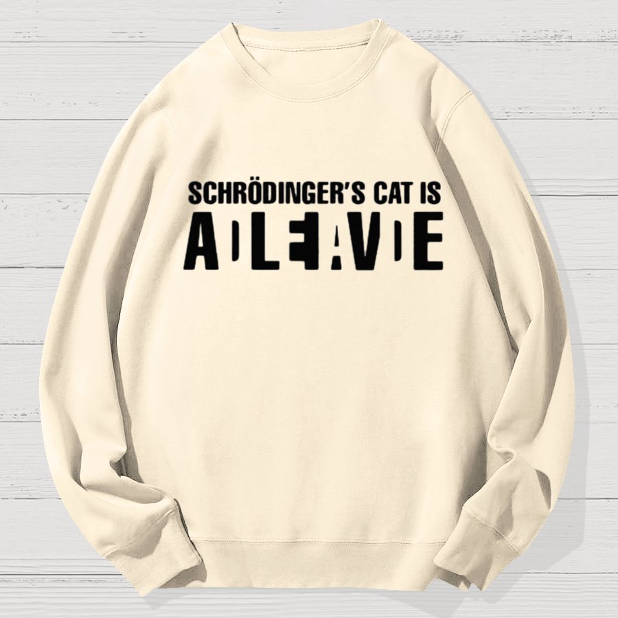 Schrödinger's Cat Adleiavde Geek Cotton Sweatshirt