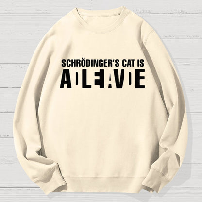 Schrödinger's Cat Adleiavde Geek Cotton Sweatshirt