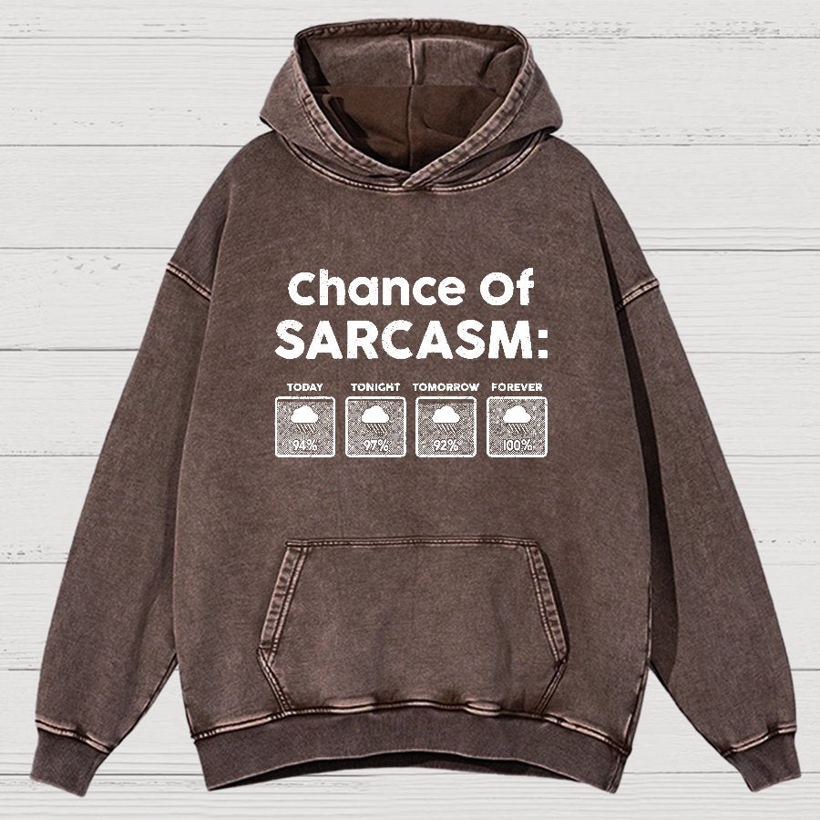Chance of Sarcasm, 100% Forecasted Nice Guy Vintage Distressed Hoodie