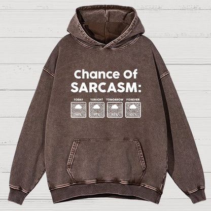 Chance of Sarcasm, 100% Forecasted Nice Guy Vintage Distressed Hoodie
