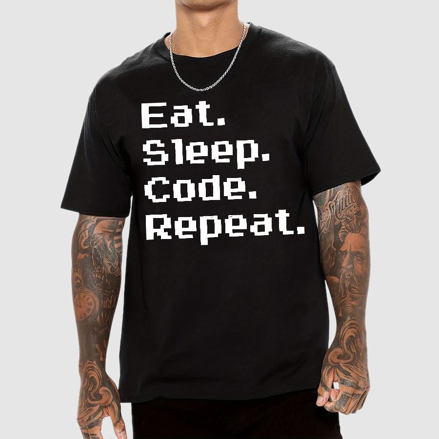 Eat Sleep Code Repeat Geek T-Shirt