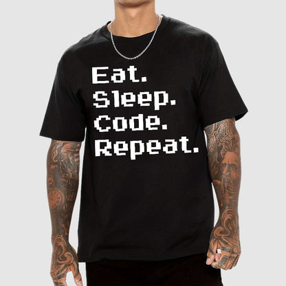 Eat Sleep Code Repeat Geek T-Shirt