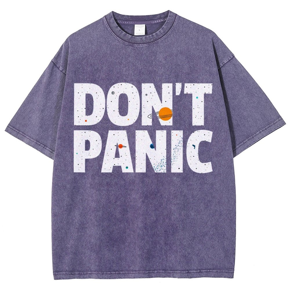 Don't Panic Vintage Distressed T-shirt