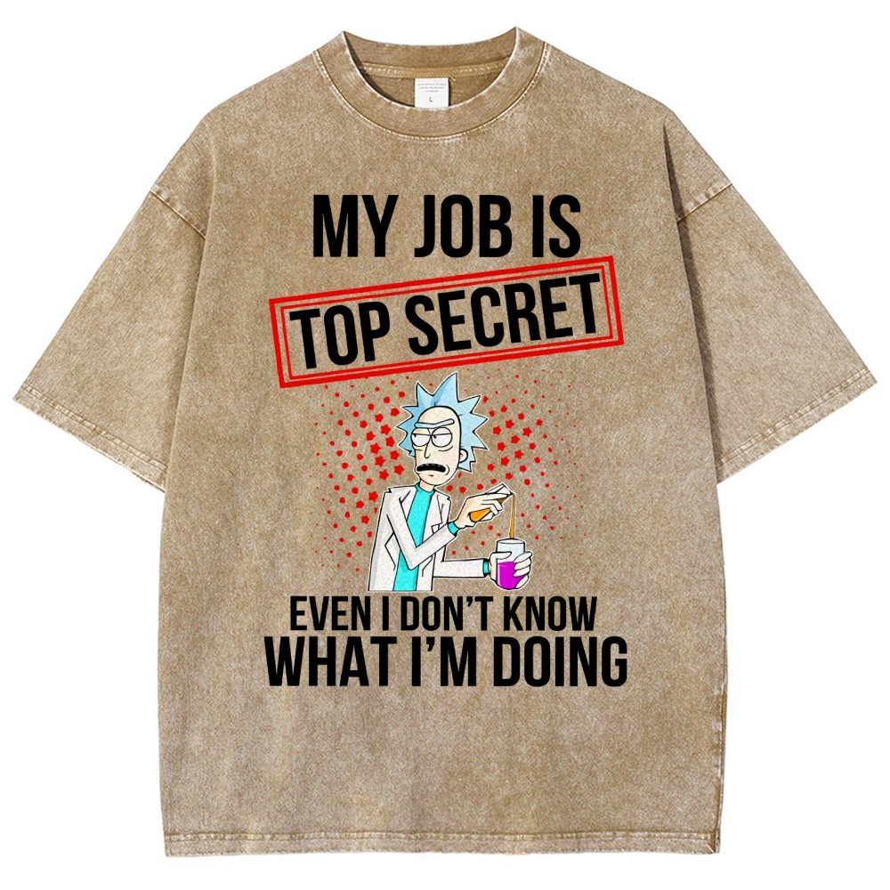 My Job Istop Secret Vintage Distressed T-shirt