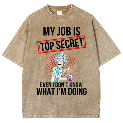 My Job Istop Secret Vintage Distressed T-shirt