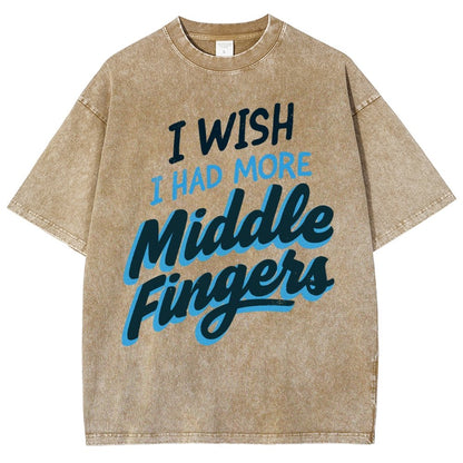 I Wish I Had More Middle Fingers Vintage Distressed T-shirt