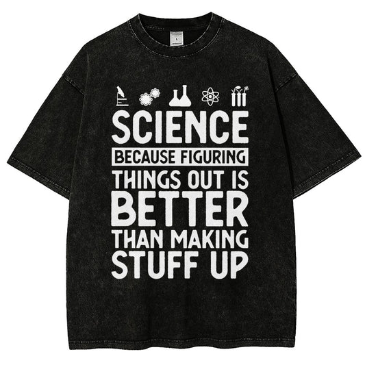 Science Figuring Stuff Funny Science Vintage Distressed T-shirt