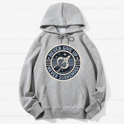 Never Give Up Never Surrender! Geek Cotton Hoodie