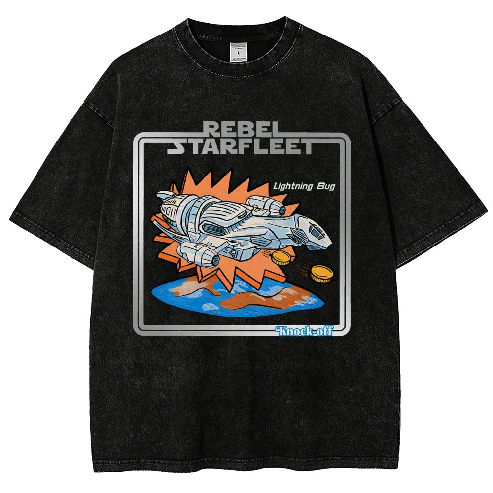 Lightning Bug Knock-off Spaceship Vintage Distressed T-shirt