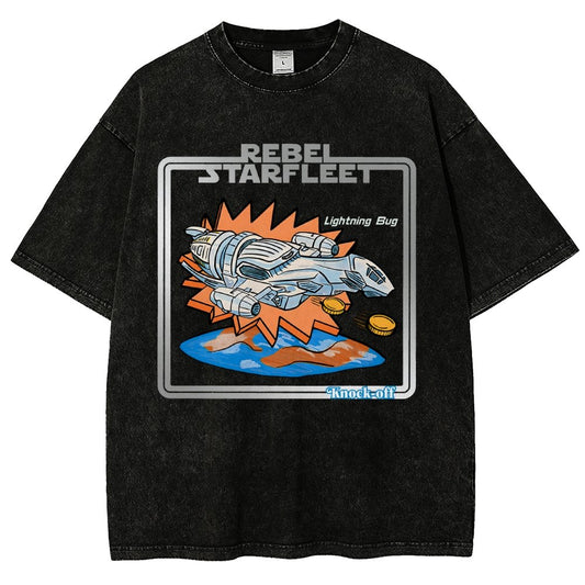 Lightning Bug Knock-off Spaceship Vintage Distressed T-shirt