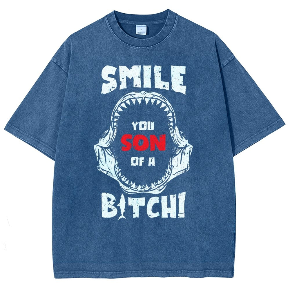 Smile You Son of a... Vintage Distressed T-shirt