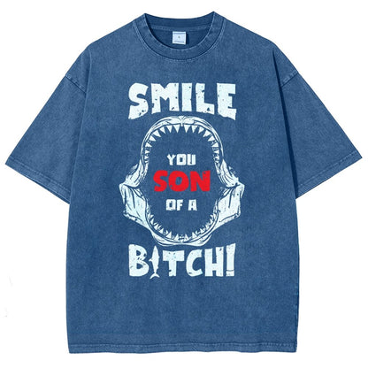 Smile You Son of a... Vintage Distressed T-shirt