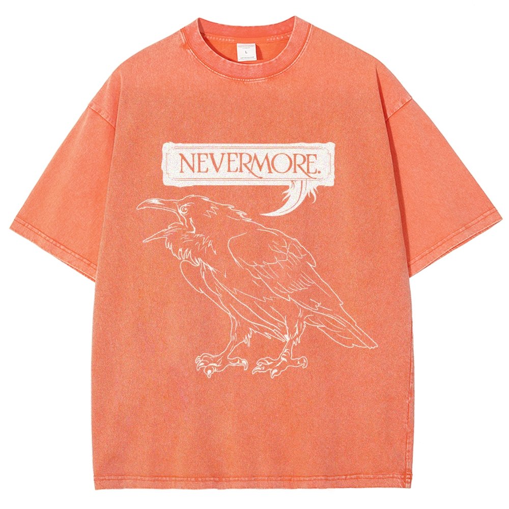 Nevermore Raven Vintage Distressed T-shirt