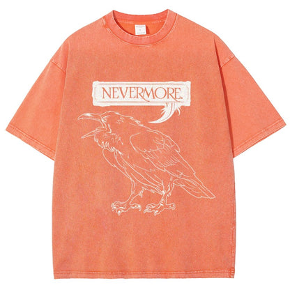 Nevermore Raven Vintage Distressed T-shirt