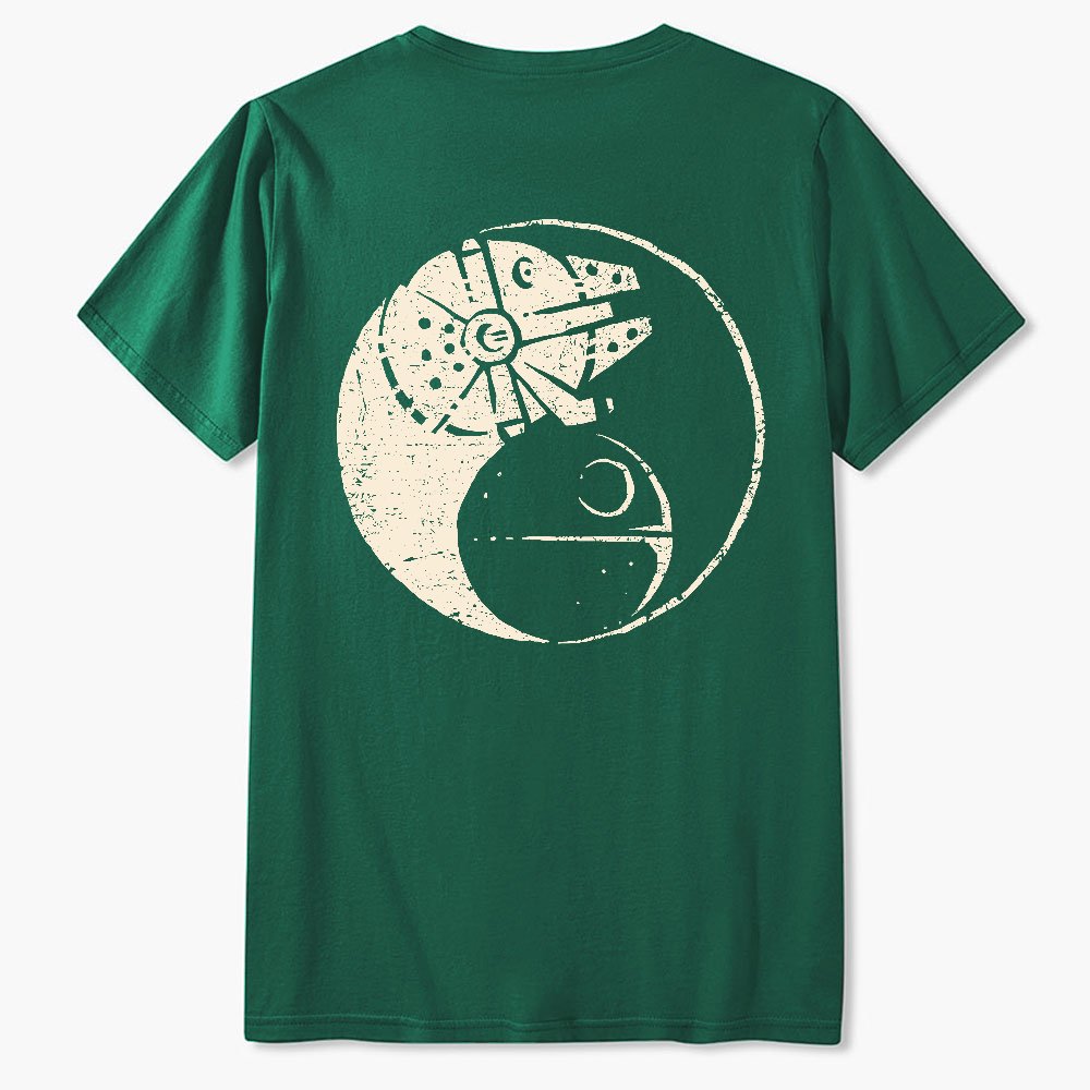 Balancing The Energy Front And Back Printing Geek T-Shirt