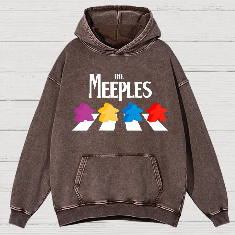 Board Gamer The Meeples, Fun Vintage Distressed Hoodie
