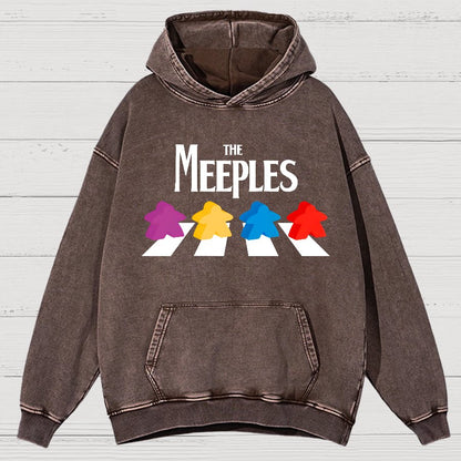 Board Gamer The Meeples, Fun Vintage Distressed Hoodie